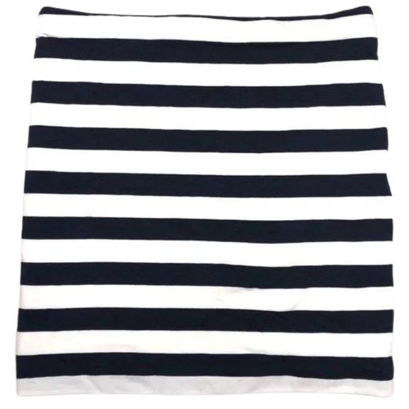 H&M Basic Navy Blue and White Striped Nautical Stretch Skirt - Picture 1 of 9